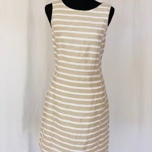 Cream Striped Dress